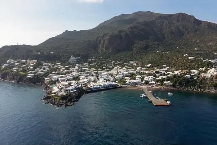 Framed Print : Aerial drone photo of the island Panarea. Panarea is part of the Aeolian Island in the Mediterranean sea of Italy Framed Print : Aerial drone photo of the island Panarea. Panarea is part of the Aeolian Island in the Mediterranean sea of Italy