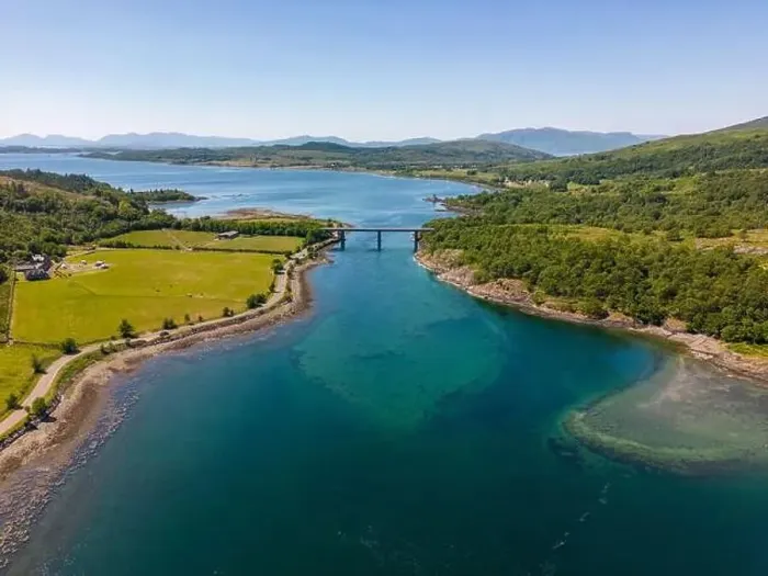 Framed Print : Aerial drone photo of Loch Creran in Scotland Framed Print : Aerial drone photo of Loch Creran in Scotland