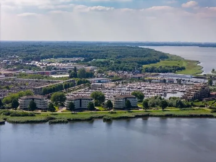 Framed Print : Aerial drone photo of the marina in Huizen, the Netherlands Framed Print : Aerial drone photo of the marina in Huizen, the Netherlands