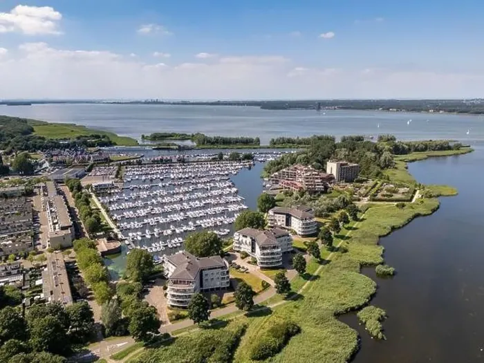 Framed Print : Aerial drone photo of the marina in Huizen, the Netherlands Framed Print : Aerial drone photo of the marina in Huizen, the Netherlands