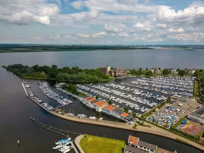 Framed Print : Aerial drone photo of the marina in Huizen at the randmeren in the Netherlands Framed Print : Aerial drone photo of the marina in Huizen at the randmeren in the Netherlands