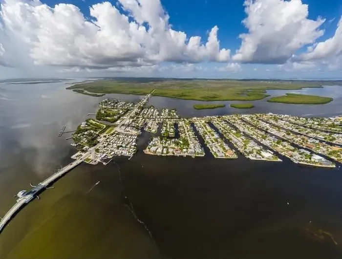 Framed Print : Aerial drone photo Matlacha Florida USA Framed Print : Aerial drone photo Matlacha Florida USA