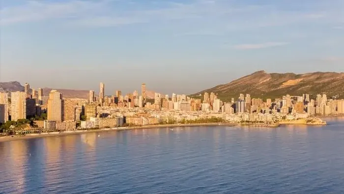 Framed Print : Aerial drone photo of the old city centre in Benidorm. Benidorm is a coastal town in the Costa Blanca, Spain Framed Print : Aerial drone photo of the old city centre in Benidorm. Benidorm is a coastal town in the Costa Blanca, Spain