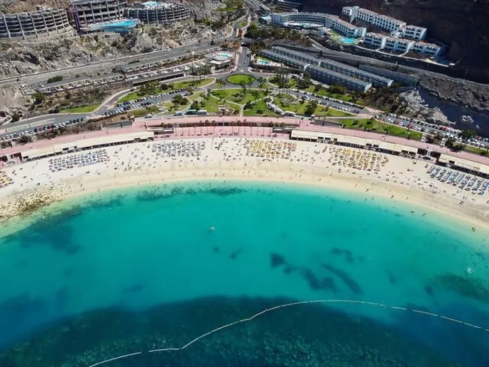 Framed Print : Aerial drone photo. Playa de Amadores Framed Print : Aerial drone photo. Playa de Amadores