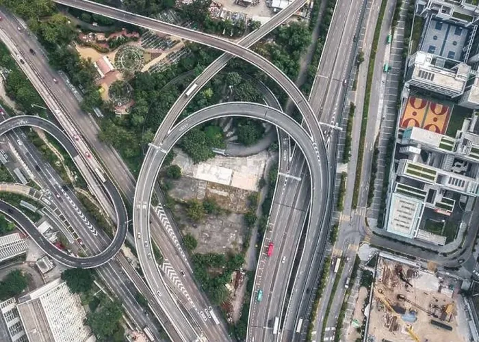 Framed Print : Aerial Drone Photo of Road Framed Print : Aerial Drone Photo of Road
