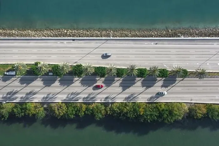 Framed Print : Aerial Drone Photo of Road Framed Print : Aerial Drone Photo of Road