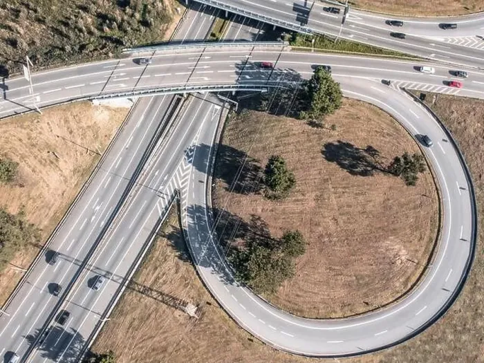 Framed Print : Aerial Drone Photo of Road Framed Print : Aerial Drone Photo of Road