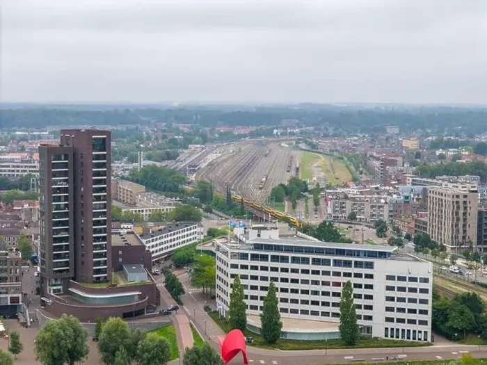 Framed Print : Aerial drone photo of the skyline in Venlo Framed Print : Aerial drone photo of the skyline in Venlo