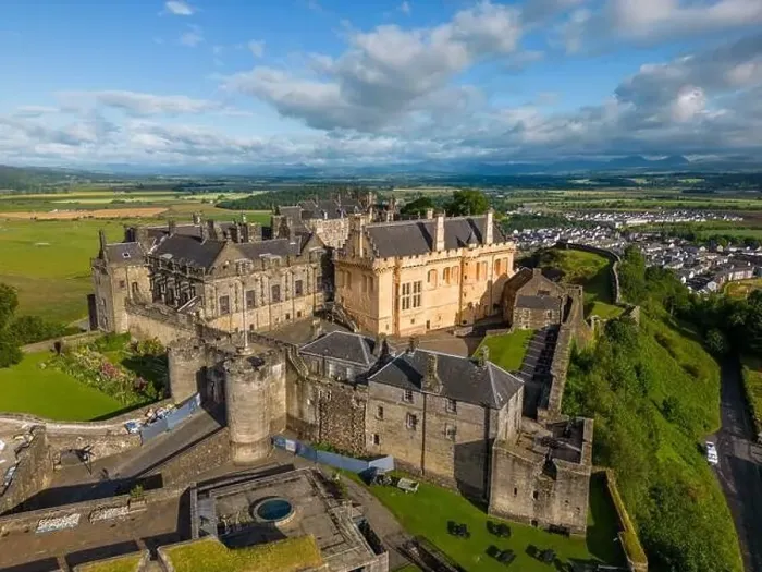 Framed Print : Aerial drone photo of Stirling castle in the city of Stirling Framed Print : Aerial drone photo of Stirling castle in the city of Stirling