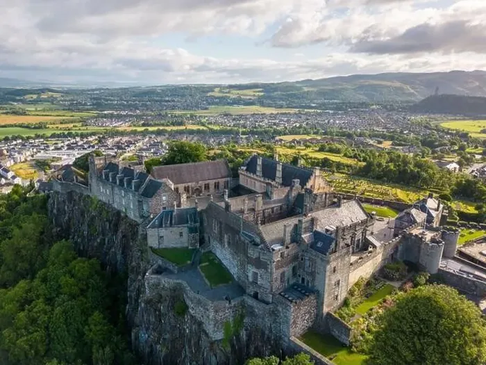 Framed Print : Aerial drone photo of Stirling castle in the city of Stirling Framed Print : Aerial drone photo of Stirling castle in the city of Stirling