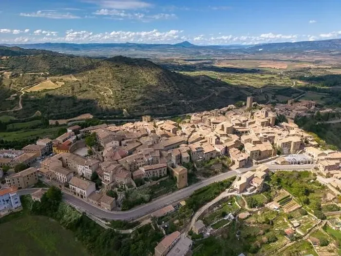 Framed Print : Aerial drone photo of the town named Sos Del Rey Catolico in the province of Zaragoza, Northern Spain Framed Print : Aerial drone photo of the town named Sos Del Rey Catolico in the province of Zaragoza, Northern Spain