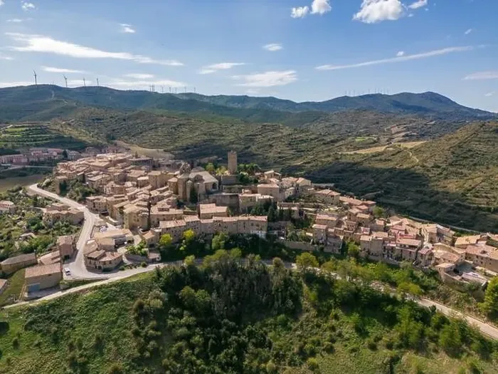 Framed Print : Aerial drone photo of the town named Sos Del Rey Catolico in the province of Zaragoza, Northern Spain Framed Print : Aerial drone photo of the town named Sos Del Rey Catolico in the province of Zaragoza, Northern Spain