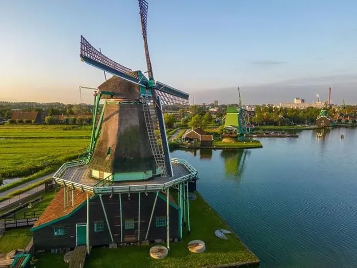 Framed Print : Aerial drone photo of the Zaanse Schans Framed Print : Aerial drone photo of the Zaanse Schans