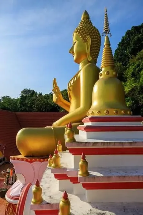 Framed Print : Aerial drone point of view landscape of Wat Khao Rang a buddhist Thai temple on the island of Phuket, Thailand Framed Print : Aerial drone point of view landscape of Wat Khao Rang a buddhist Thai temple on the island of Phuket, Thailand