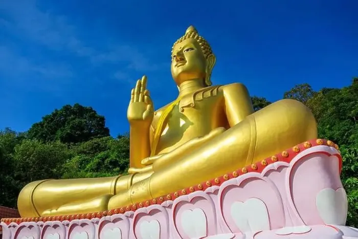 Framed Print : Aerial drone point of view landscape of Wat Khao Rang a buddhist Thai temple on the island of Phuket, Thailand Framed Print : Aerial drone point of view landscape of Wat Khao Rang a buddhist Thai temple on the island of Phuket, Thailand
