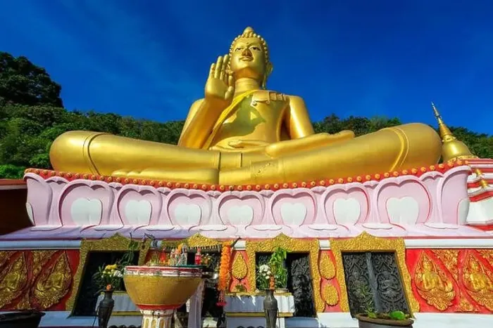 Framed Print : Aerial drone point of view landscape of Wat Khao Rang a buddhist Thai temple on the island of Phuket, Thailand Framed Print : Aerial drone point of view landscape of Wat Khao Rang a buddhist Thai temple on the island of Phuket, Thailand
