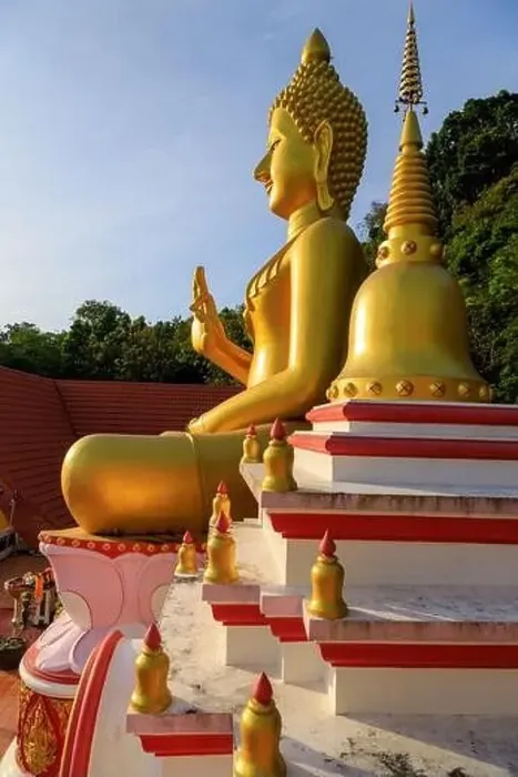 Framed Print : Aerial drone point of view landscape of Wat Khao Rang a buddhist Thai temple on the island of Phuket, Thailand Framed Print : Aerial drone point of view landscape of Wat Khao Rang a buddhist Thai temple on the island of Phuket, Thailand