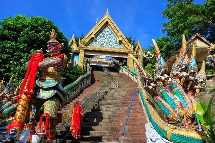 Framed Print : Aerial drone point of view landscape of Wat Khao Rang a buddhist Thai temple on the island of Phuket, Thailand Framed Print : Aerial drone point of view landscape of Wat Khao Rang a buddhist Thai temple on the island of Phuket, Thailand