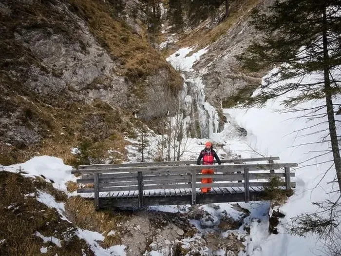 Framed Print : aerial drone shot of hiker with backpack Framed Print : aerial drone shot of hiker with backpack