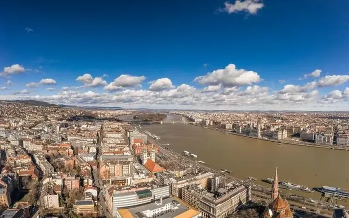 Framed Print : Aerial drone shot of Hungarian Parliament with clouds in Budapest Winter morning Framed Print : Aerial drone shot of Hungarian Parliament with clouds in Budapest Winter morning