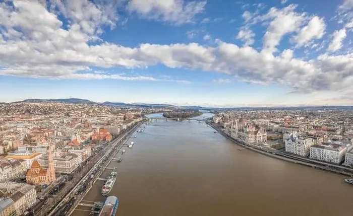 Framed Print : Aerial drone shot of Hungarian Parliament by Danube in Budapest winter morning time Framed Print : Aerial drone shot of Hungarian Parliament by Danube in Budapest winter morning time