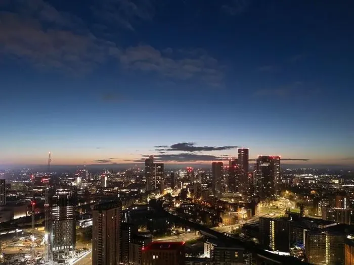Framed Print : Aerial drone shot across Manchester shot from the west looking east at Deansgate Square, Manchester, UK Framed Print : Aerial drone shot across Manchester shot from the west looking east at Deansgate Square, Manchester, UK