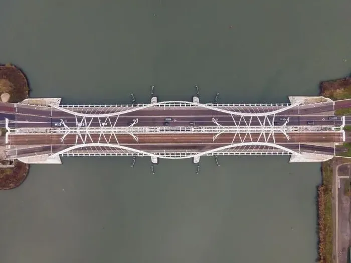 Framed Print : Aerial drone video of the Enneus Heermabrug in Amsterdam Framed Print : Aerial drone video of the Enneus Heermabrug in Amsterdam