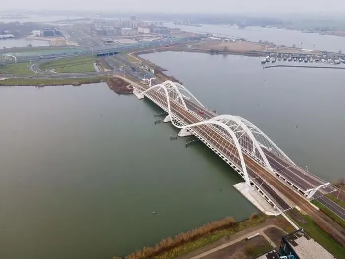 Framed Print : Aerial drone video of the Enneus Heermabrug in Amsterdam Framed Print : Aerial drone video of the Enneus Heermabrug in Amsterdam