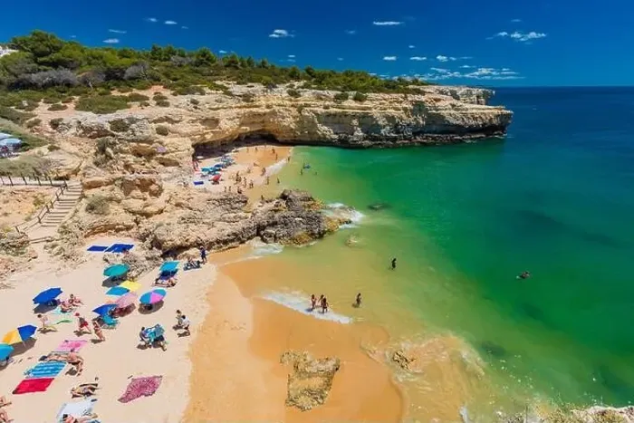 Framed Print : Aerial drone view of the Albandeira Beach (Praia da Albandeira) in Lagoa, Algarve, Portugal Framed Print : Aerial drone view of the Albandeira Beach (Praia da Albandeira) in Lagoa, Algarve, Portugal
