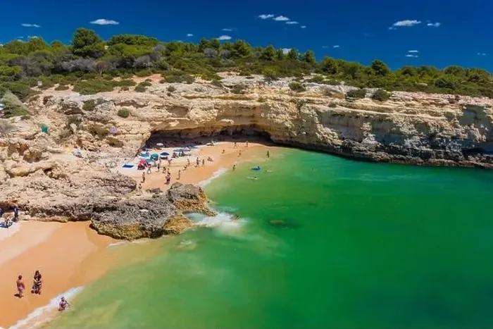 Framed Print : Aerial drone view of the Albandeira Beach (Praia da Albandeira) in Lagoa, Algarve, Portugal Framed Print : Aerial drone view of the Albandeira Beach (Praia da Albandeira) in Lagoa, Algarve, Portugal