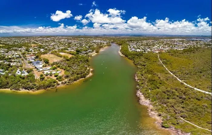 Framed Print : Aerial drone view of beach and Currimundi Lake, Caloundra, Sunshine Coast, Queensland, Australia Framed Print : Aerial drone view of beach and Currimundi Lake, Caloundra, Sunshine Coast, Queensland, Australia
