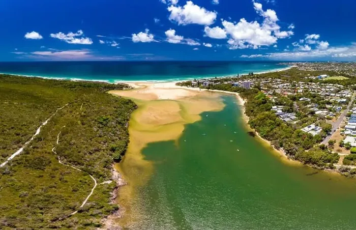 Framed Print : Aerial drone view of beach and Currimundi Lake, Caloundra, Sunshine Coast, Queensland, Australia Framed Print : Aerial drone view of beach and Currimundi Lake, Caloundra, Sunshine Coast, Queensland, Australia
