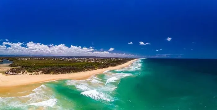 Framed Print : Aerial drone view of beach and Currimundi Lake, Caloundra, Sunshine Coast, Queensland, Australia Framed Print : Aerial drone view of beach and Currimundi Lake, Caloundra, Sunshine Coast, Queensland, Australia