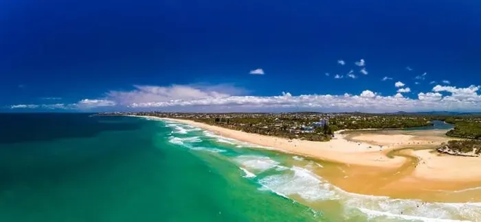 Framed Print : Aerial drone view of beach and Currimundi Lake, Caloundra, Sunshine Coast, Queensland, Australia Framed Print : Aerial drone view of beach and Currimundi Lake, Caloundra, Sunshine Coast, Queensland, Australia