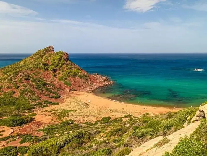 Framed Print : Aerial drone view of Cala del Pilar beach scenery on north cost of Menorca, near Ferreries Framed Print : Aerial drone view of Cala del Pilar beach scenery on north cost of Menorca, near Ferreries