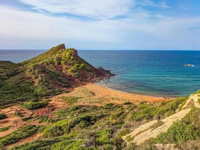 Framed Print : Aerial drone view of Cala del Pilar beach scenery on north cost of Menorca, near Ferreries Framed Print : Aerial drone view of Cala del Pilar beach scenery on north cost of Menorca, near Ferreries