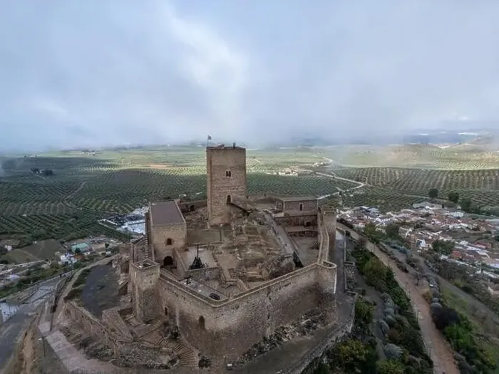 Framed Print : aerial drone view of the castle of Alcaudete in the province of Jaén, Spain Framed Print : aerial drone view of the castle of Alcaudete in the province of Jaén, Spain