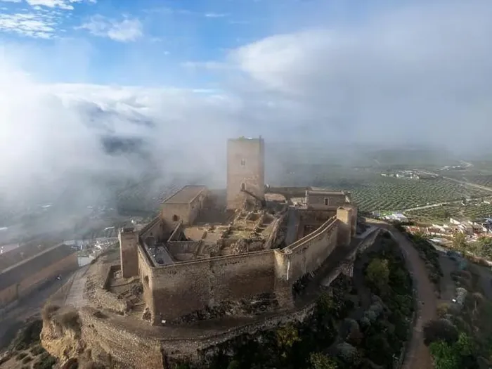 Framed Print : aerial drone view of the castle of Alcaudete in the province of Jaén, Spain Framed Print : aerial drone view of the castle of Alcaudete in the province of Jaén, Spain