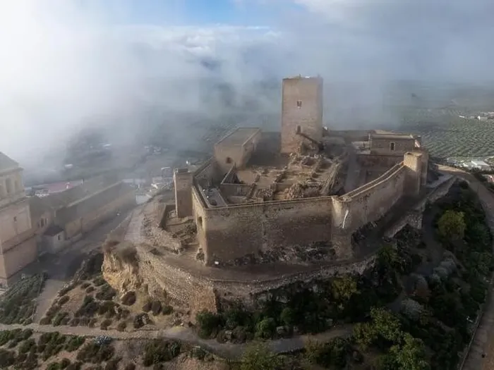 Framed Print : aerial drone view of the castle of Alcaudete in the province of Jaén, Spain Framed Print : aerial drone view of the castle of Alcaudete in the province of Jaén, Spain