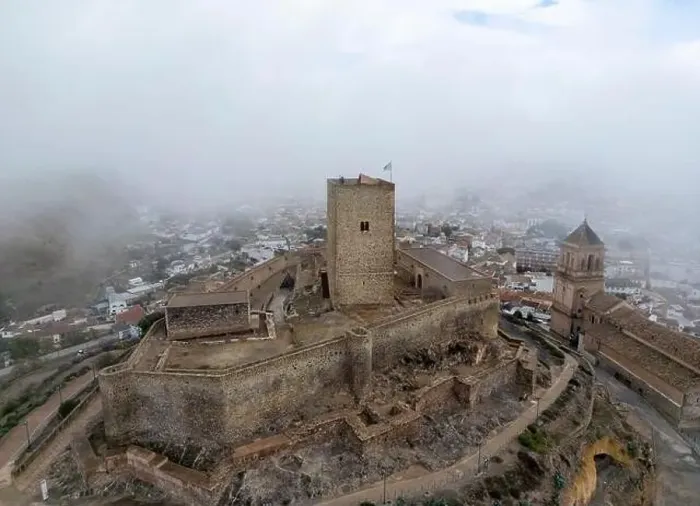 Framed Print : aerial drone view of the castle of Alcaudete in the province of Jaén, Spain Framed Print : aerial drone view of the castle of Alcaudete in the province of Jaén, Spain