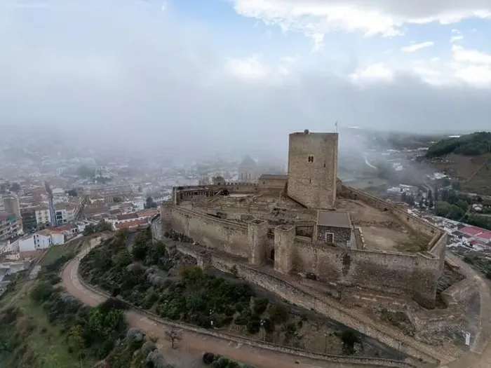 Framed Print : aerial drone view of the castle of Alcaudete in the province of Jaén, Spain Framed Print : aerial drone view of the castle of Alcaudete in the province of Jaén, Spain