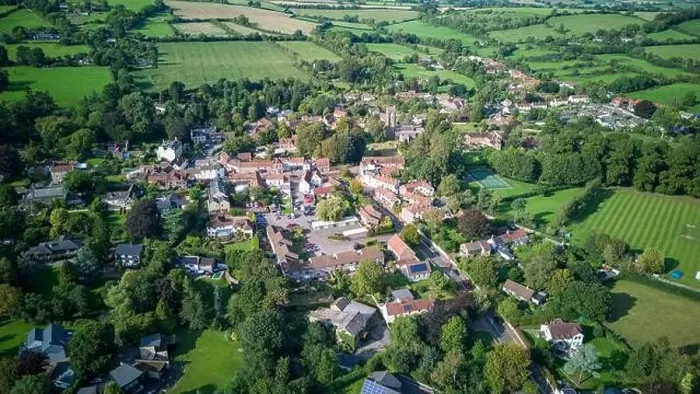 Framed Print : Aerial drone view over Chew Magna, the largest village in the Chew Valley. (03-09-2023) Framed Print : Aerial drone view over Chew Magna, the largest village in the Chew Valley. (03-09-2023)