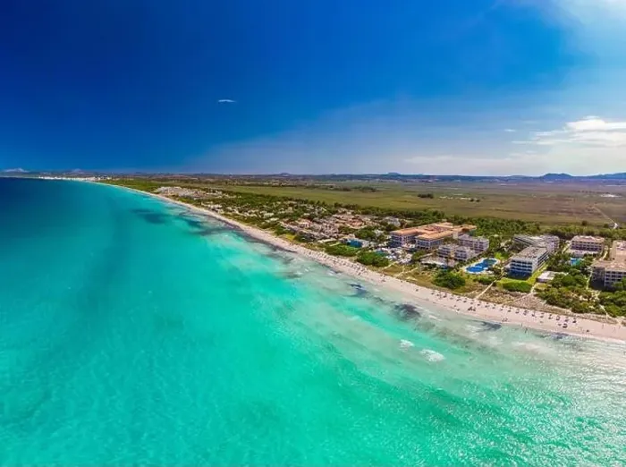 Framed Print : Aerial drone view of a coast line with beach in playa de Muro, Mallorca, Spain Framed Print : Aerial drone view of a coast line with beach in playa de Muro, Mallorca, Spain
