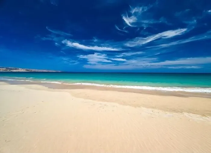 Framed Print : Aerial drone view of Costa Calma beach during the sunset, Fuerteventura, Canary Islands, Spain Framed Print : Aerial drone view of Costa Calma beach during the sunset, Fuerteventura, Canary Islands, Spain