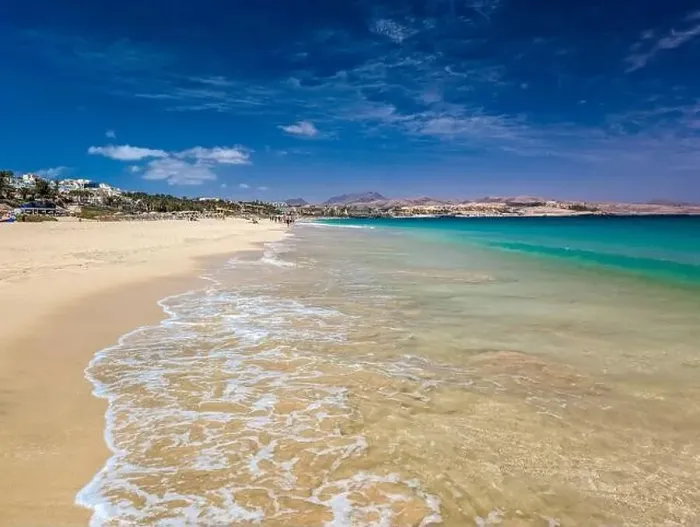 Framed Print : Aerial drone view of Costa Calma beach during the sunset, Fuerteventura, Canary Islands, Spain Framed Print : Aerial drone view of Costa Calma beach during the sunset, Fuerteventura, Canary Islands, Spain