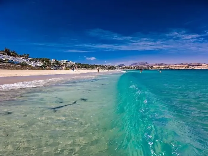Framed Print : Aerial drone view of Costa Calma beach during the sunset, Fuerteventura, Canary Islands, Spain Framed Print : Aerial drone view of Costa Calma beach during the sunset, Fuerteventura, Canary Islands, Spain