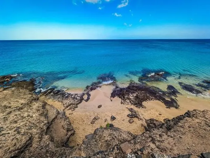 Framed Print : Aerial drone view of Costa Calma beach during the sunset, Fuerteventura, Canary Islands, Spain Framed Print : Aerial drone view of Costa Calma beach during the sunset, Fuerteventura, Canary Islands, Spain