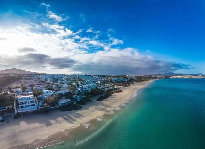 Framed Print : Aerial drone view of Costa Calma beach during the sunset, Fuerteventura, Canary Islands, Spain Framed Print : Aerial drone view of Costa Calma beach during the sunset, Fuerteventura, Canary Islands, Spain