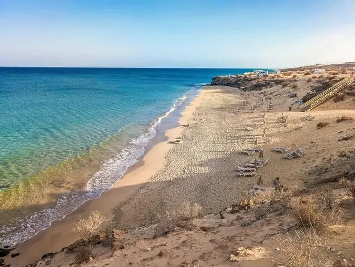Framed Print : Aerial drone view of Costa Calma beach during the sunset, Fuerteventura, Canary Islands, Spain Framed Print : Aerial drone view of Costa Calma beach during the sunset, Fuerteventura, Canary Islands, Spain
