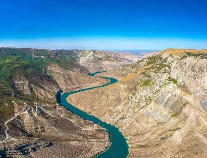 Framed Print : Aerial drone view to deep Sulak canyons Framed Print : Aerial drone view to deep Sulak canyons
